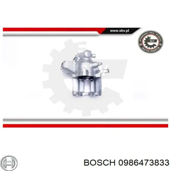 0986473833 Bosch pinza de freno trasero derecho