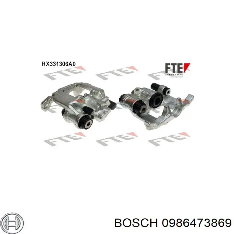 0986473869 Bosch pinza de freno trasera izquierda