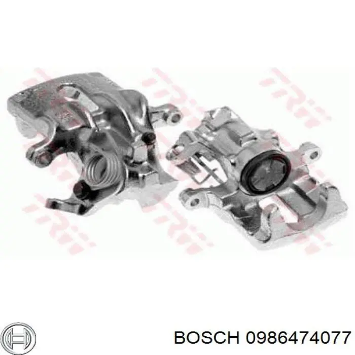 0986474077 Bosch pinza de freno trasero derecho