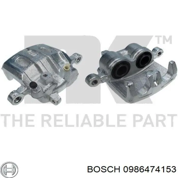 0 986 474 153 Bosch pinza de freno delantera derecha