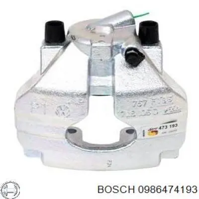 0 986 474 193 Bosch pinza de freno delantera derecha