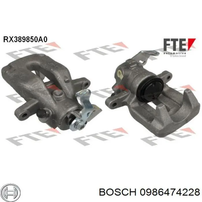 0986474228 Bosch pinza de freno trasero derecho