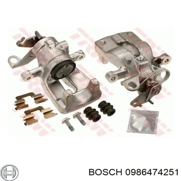 0986474251 Bosch pinza de freno trasero derecho