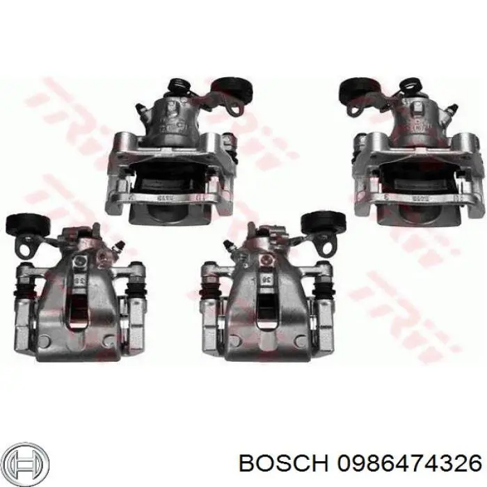 0986474326 Bosch pinza de freno trasero derecho