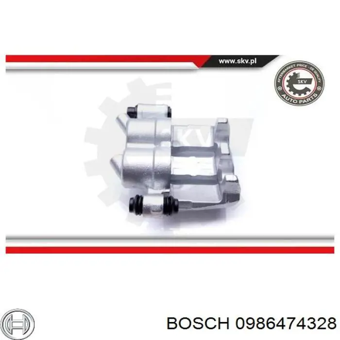 0986474328 Bosch pinza de freno delantera derecha