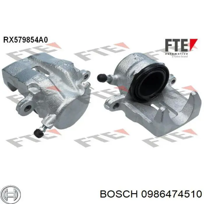 0986474510 Bosch pinza de freno delantera derecha