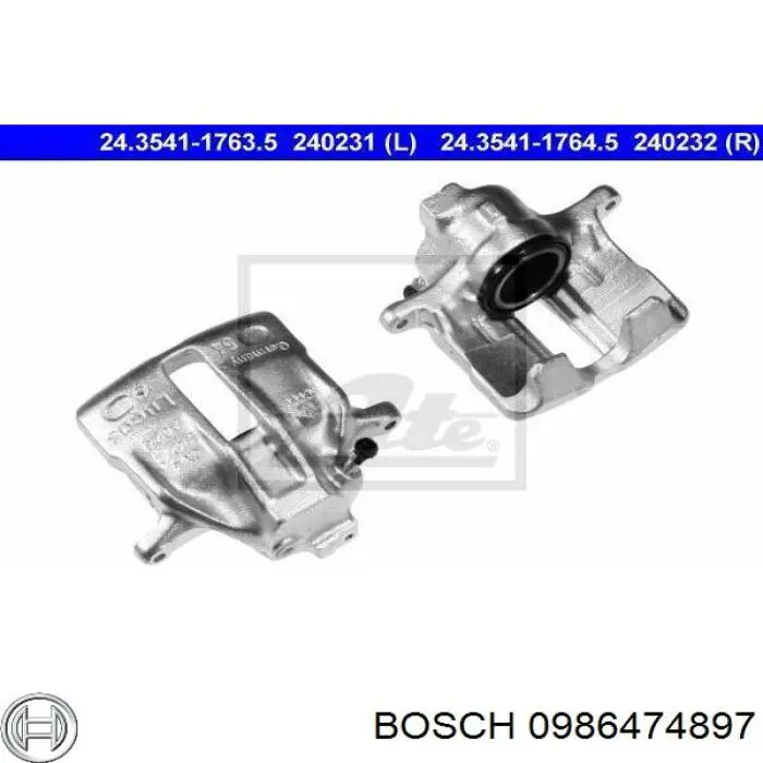 0986474897 Bosch pinza de freno delantera izquierda