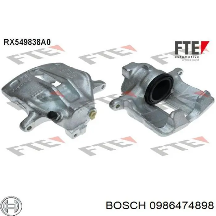 0986474898 Bosch pinza de freno delantera derecha