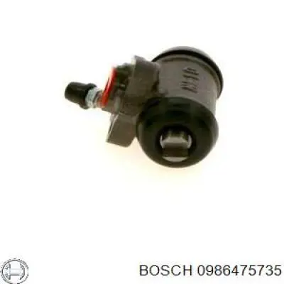 0 986 475 735 Bosch cilindro de freno de rueda trasero