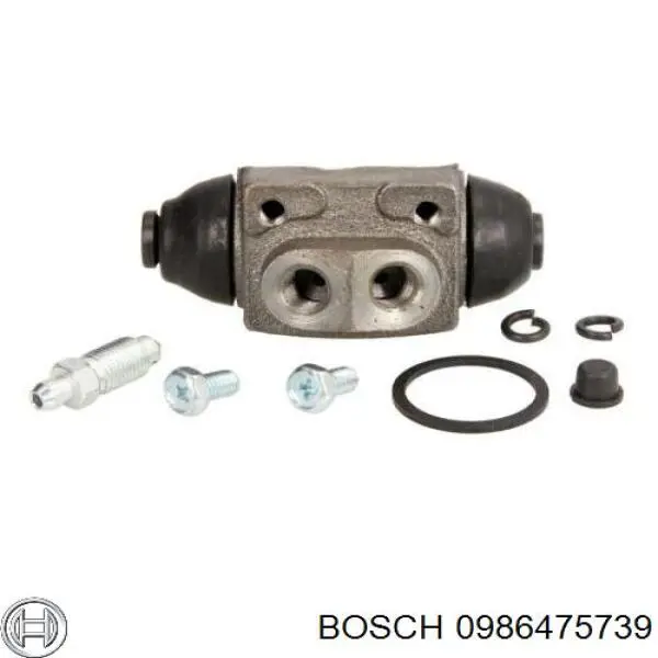 0 986 475 739 Bosch cilindro de freno de rueda trasero