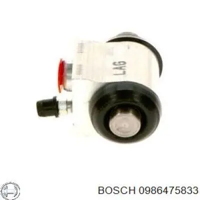 0986475833 Bosch cilindro de freno de rueda trasero