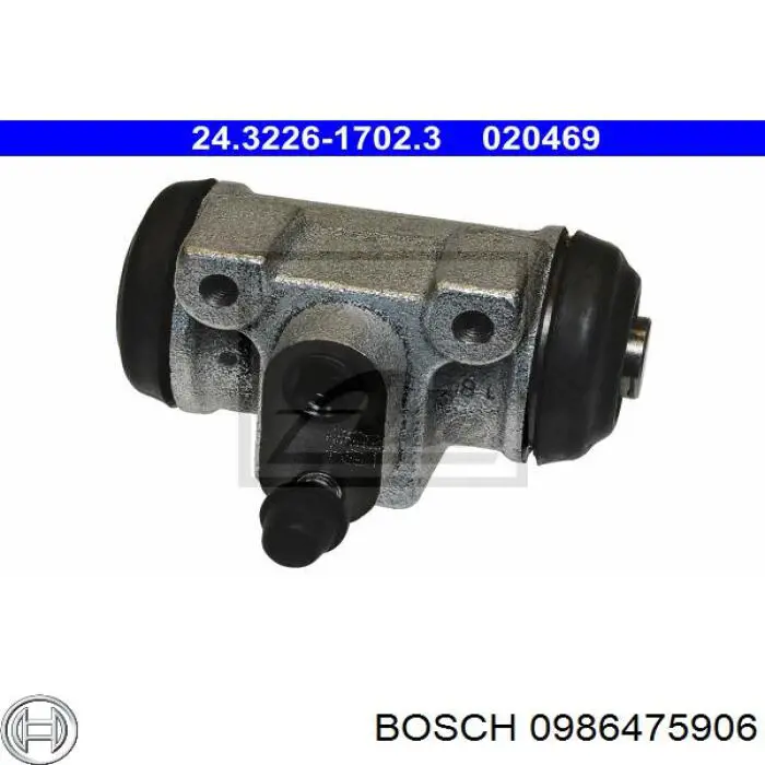 0 986 475 906 Bosch cilindro de freno de rueda trasero