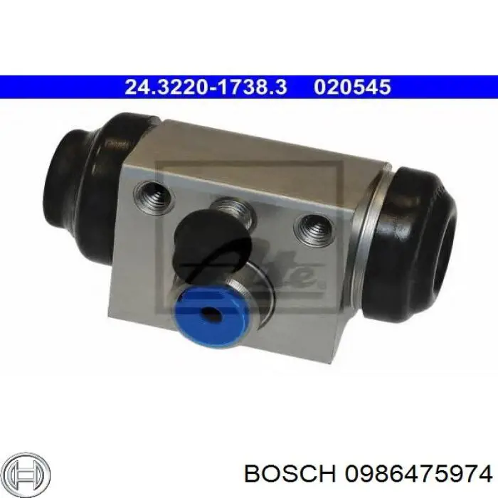 0986475974 Bosch cilindro de freno de rueda trasero