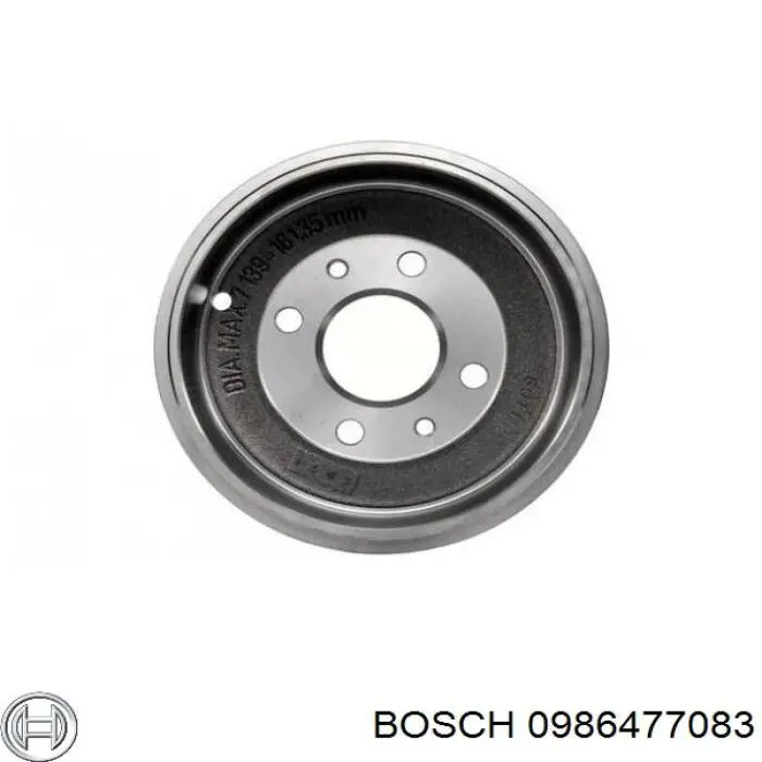 0 986 477 083 Bosch freno de tambor trasero