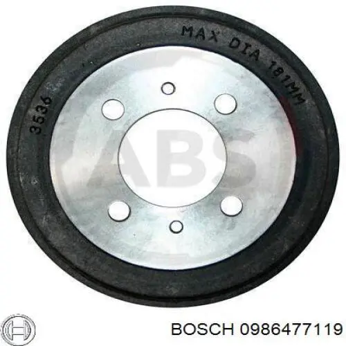 0986477119 Bosch freno de tambor trasero