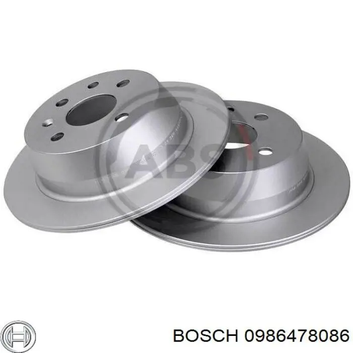 0 986 478 086 Bosch disco de freno trasero