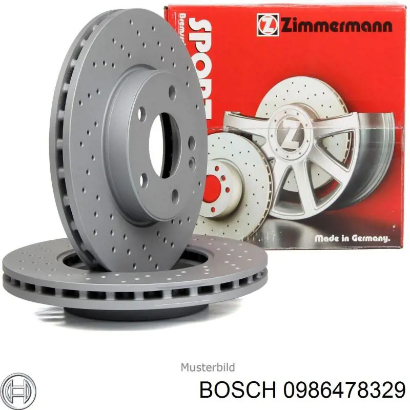 0986478329 Bosch freno de disco delantero