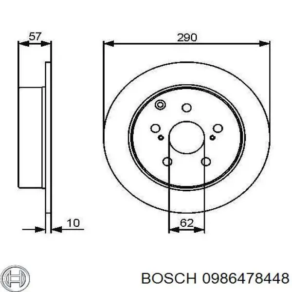 0986478448 Bosch freno de disco delantero