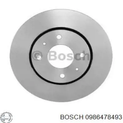 0986478493 Bosch freno de disco delantero