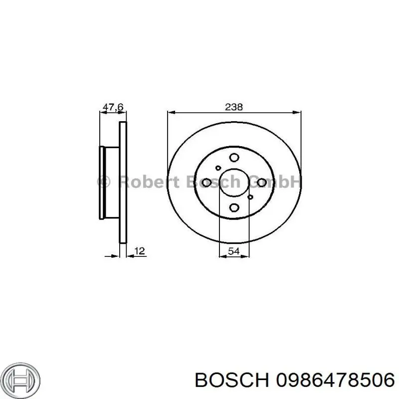 0986478506 Bosch freno de disco delantero