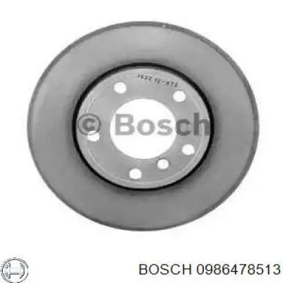 0986478513 Bosch freno de disco delantero