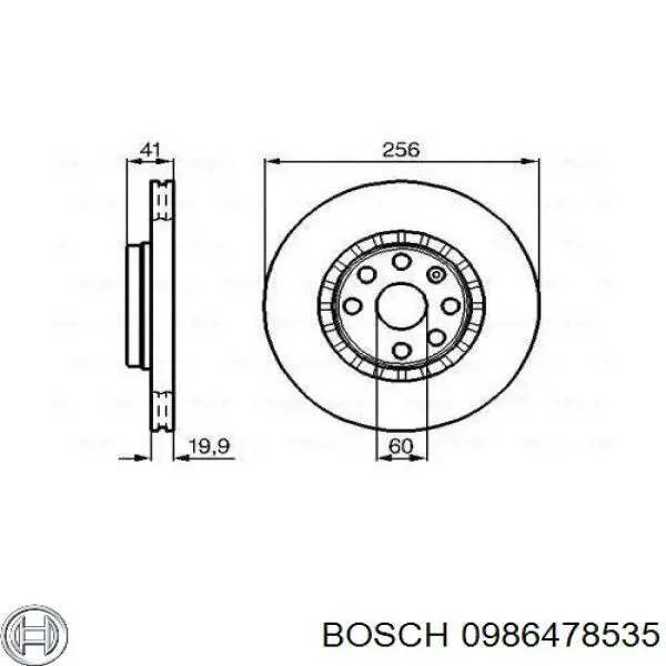 0986478535 Bosch freno de disco delantero