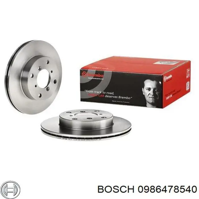 0986478540 Bosch freno de disco delantero