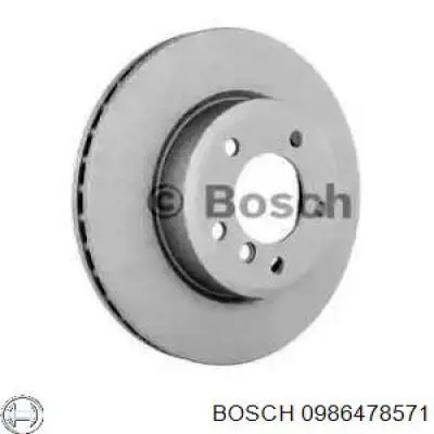 0986478571 Bosch freno de disco delantero