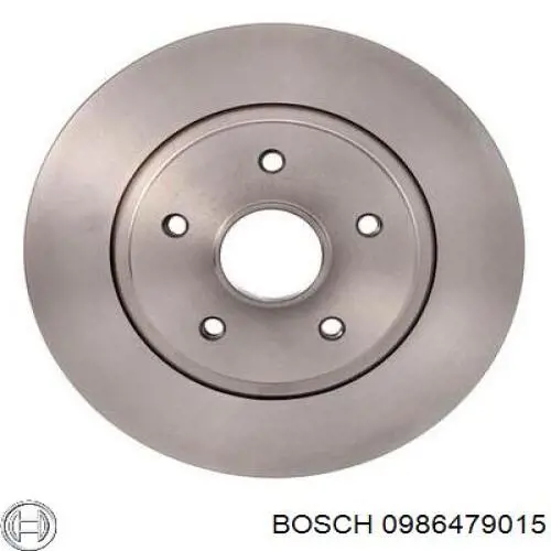 0986479015 Bosch disco de freno trasero