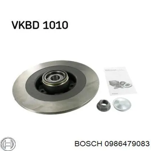 0986479083 Bosch disco de freno trasero