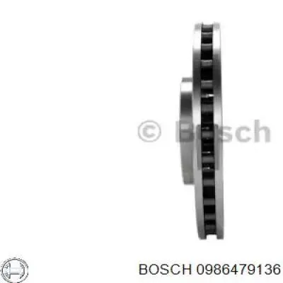 0 986 479 136 Bosch freno de disco delantero