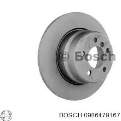 0986479167 Bosch disco de freno trasero