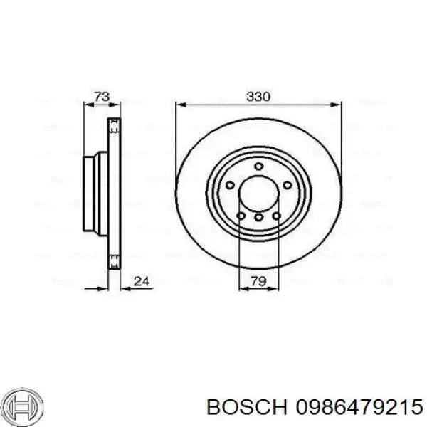 0986479215 Bosch freno de disco delantero