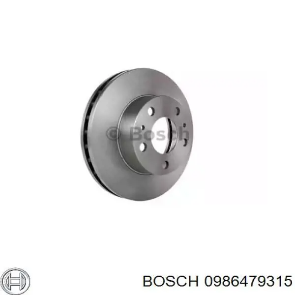 0986479315 Bosch freno de disco delantero