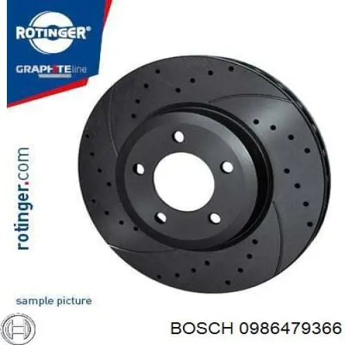 0986479366 Bosch disco de freno trasero