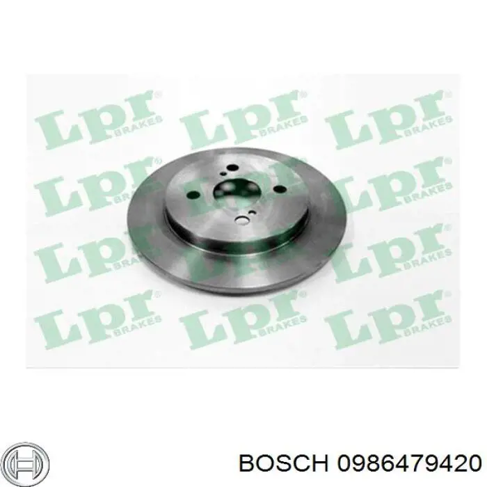 0 986 479 420 Bosch disco de freno trasero