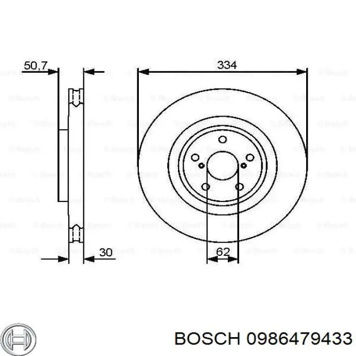 0986479433 Bosch freno de disco delantero