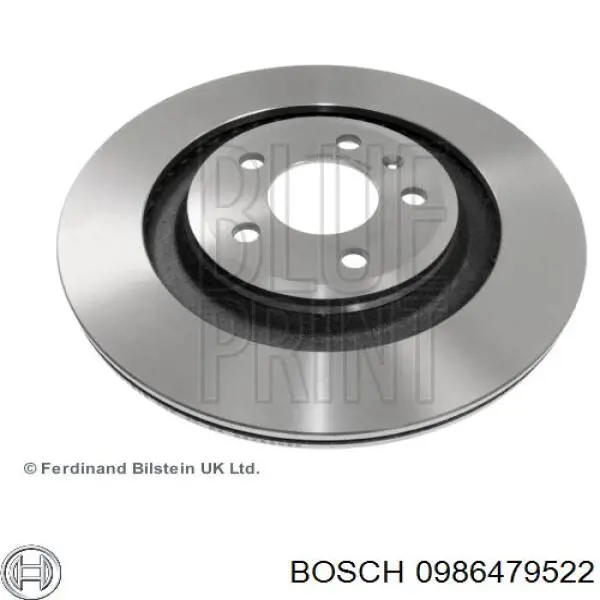 0 986 479 522 Bosch disco de freno trasero