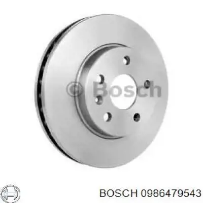 0986479543 Bosch freno de disco delantero