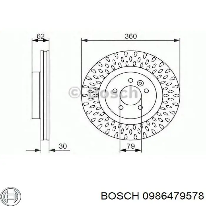 0986479578 Bosch freno de disco delantero