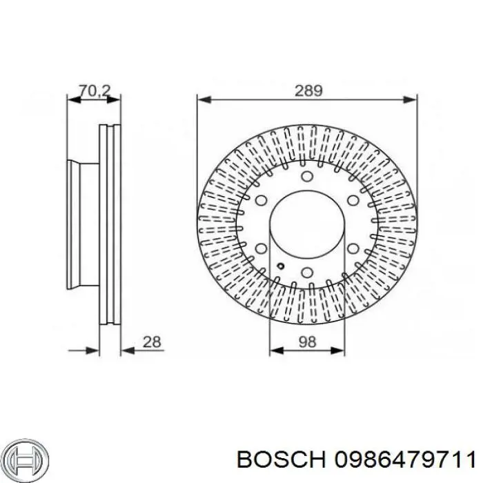 0986479711 Bosch freno de disco delantero