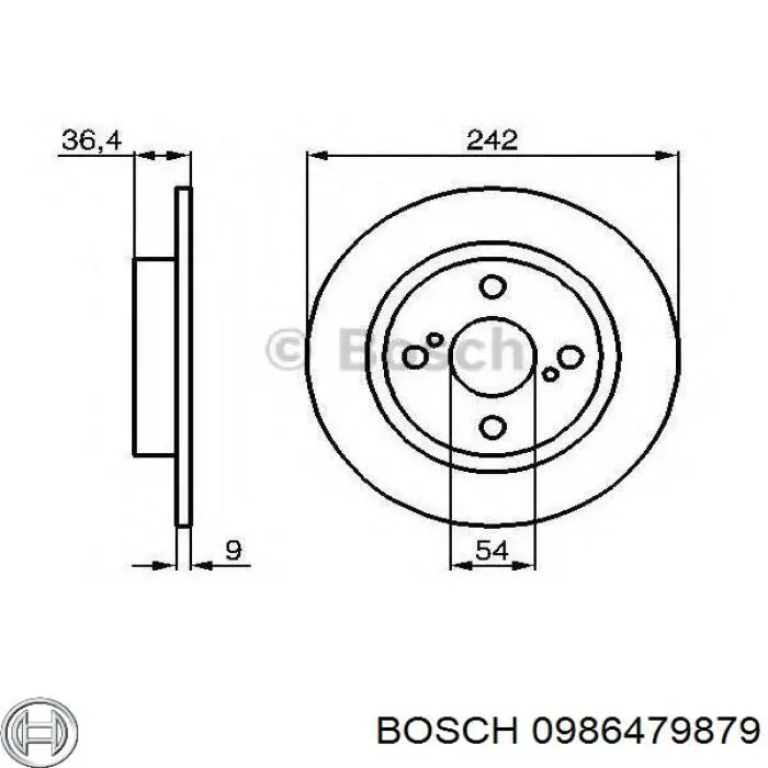 0986479879 Bosch disco de freno trasero