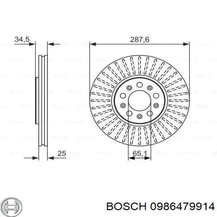 0986479914 Bosch freno de disco delantero