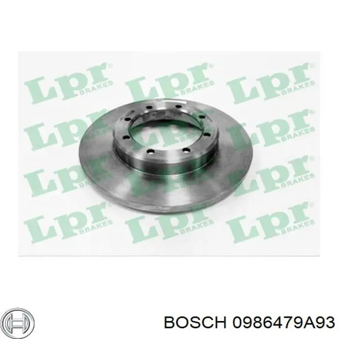 0986479A93 Bosch disco de freno trasero