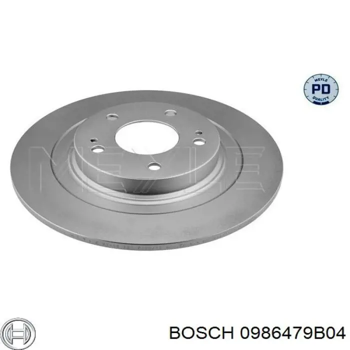 0986479B04 Bosch disco de freno trasero