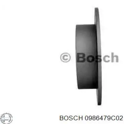 0986479C02 Bosch disco de freno trasero