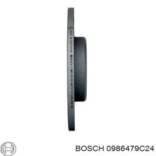 0986479C24 Bosch disco de freno trasero