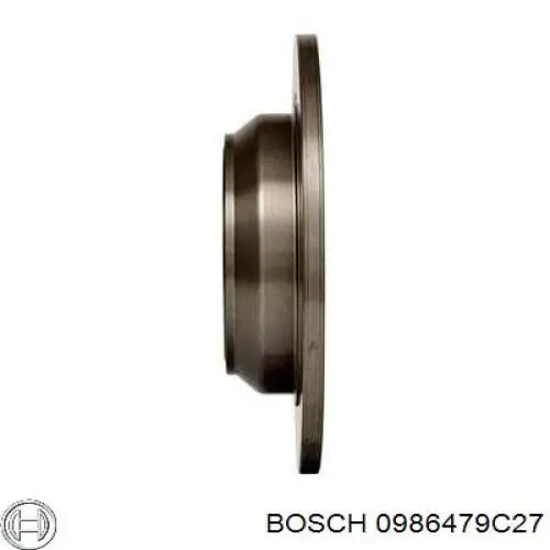 0986479C27 Bosch disco de freno trasero