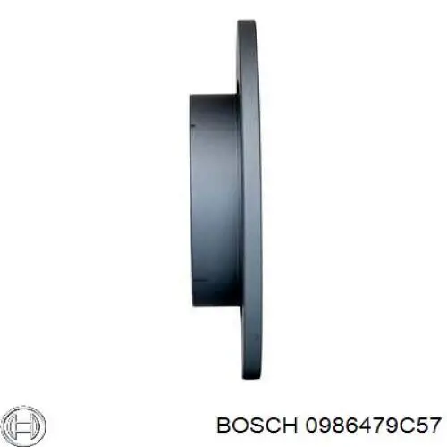 0986479C57 Bosch disco de freno trasero