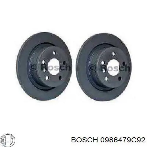 0 986 479 C92 Bosch disco de freno trasero